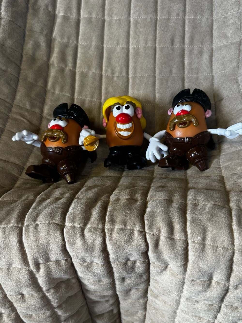 3Pc lot of Mini Mr. Potato Head Figures Pirate Spud Captain  Mrs. Potato Head